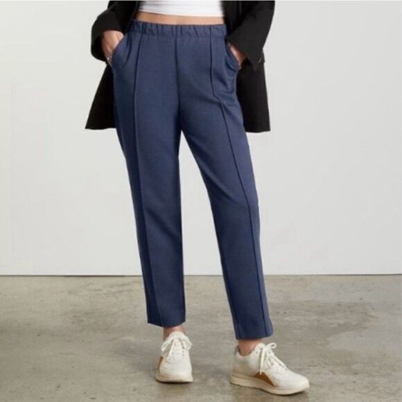Everlane The Dream Pant Navy Blue Women’s Size XXS Pull On Tapered Leg Trousers - Picture 2 of 15